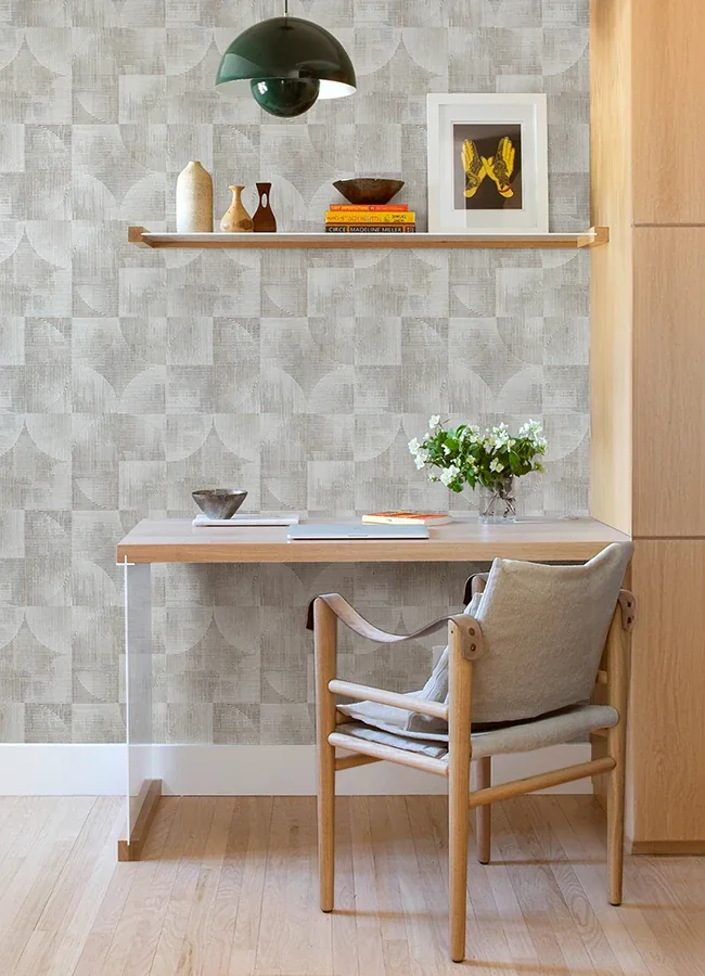 A-Street Prints Woodbine Neutral Abstract Geometric Wallpaper - SKU 4155-27342
