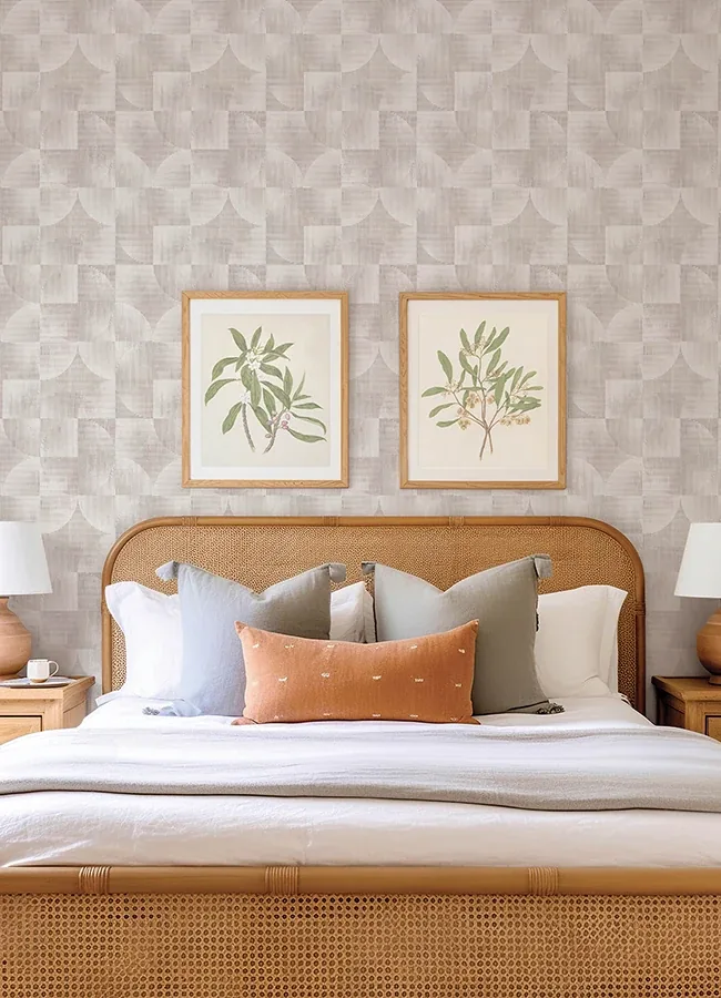 A-Street Prints Woodbine Rose Abstract Geometric Wallpaper - SKU 4155-27341