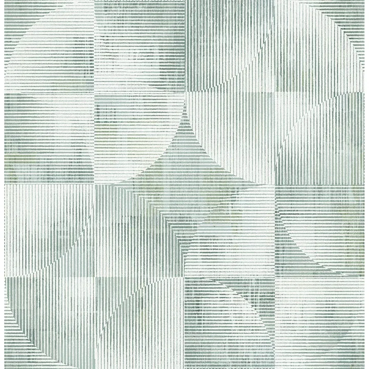 4155-27340 | Woodbine Sage Abstract Geometric Wallpaper