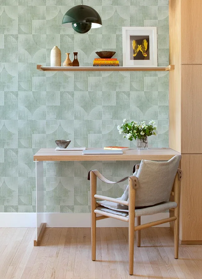 A-Street Prints Woodbine Sage Abstract Geometric Wallpaper - SKU 4155-27340