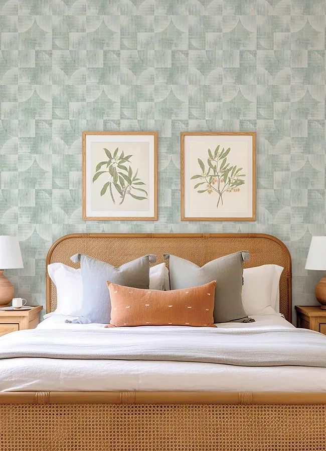 A-Street Prints Woodbine Sage Abstract Geometric Wallpaper - SKU 4155-27340