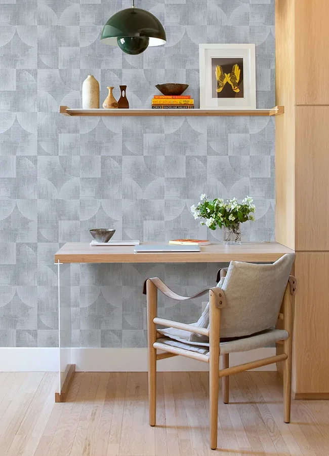 A-Street Prints Woodbine Slate Abstract Geometric Wallpaper - SKU 4155-27343