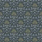 A-Street Prints Woodbury Navy Floral Damask Wallpaper - SKU 4173-27634