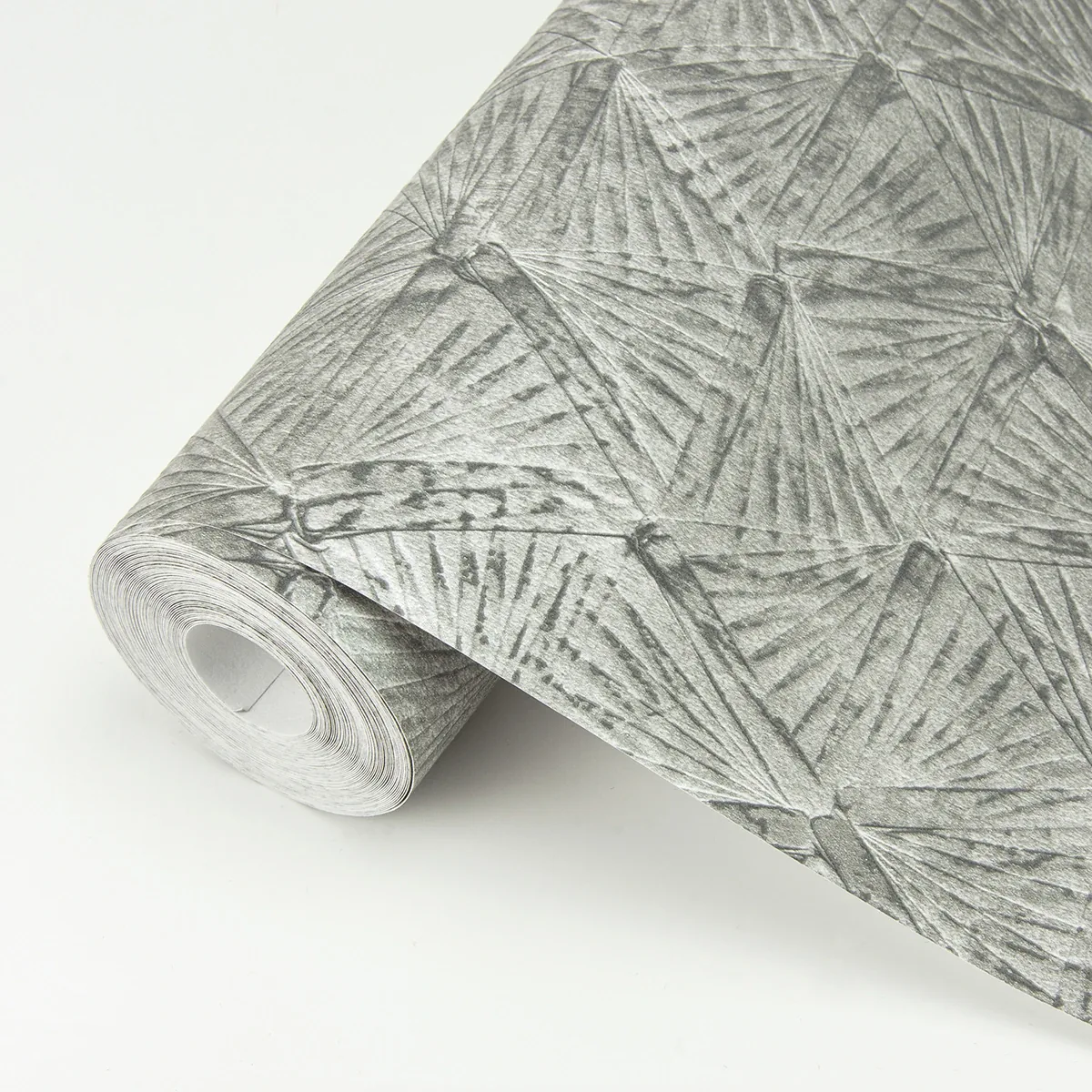 A-Street Prints Wright Pewter Textured Triangle Wallpaper - SKU 2970-26115