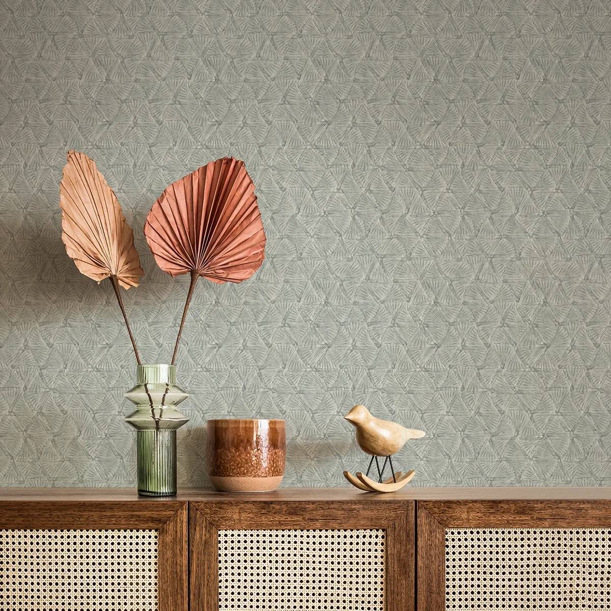 A-Street Prints Wright Slate Textured Triangle Wallpaper - SKU 2970-26116