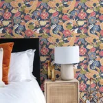 A-Street Prints Yanci Orange Dragon Wallpaper - SKU 4120-72007