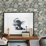 A-Street Prints Yanci Stone Dragon Wallpaper - SKU 4120-72006