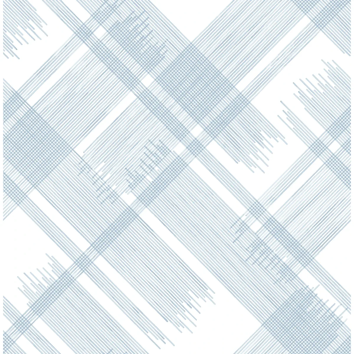 A-Street Prints Zag Blue Modern Plaid Wallpaper - SKU 2973-90705