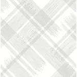 A-Street Prints Zag Grey Modern Plaid Wallpaper - SKU 2973-90704