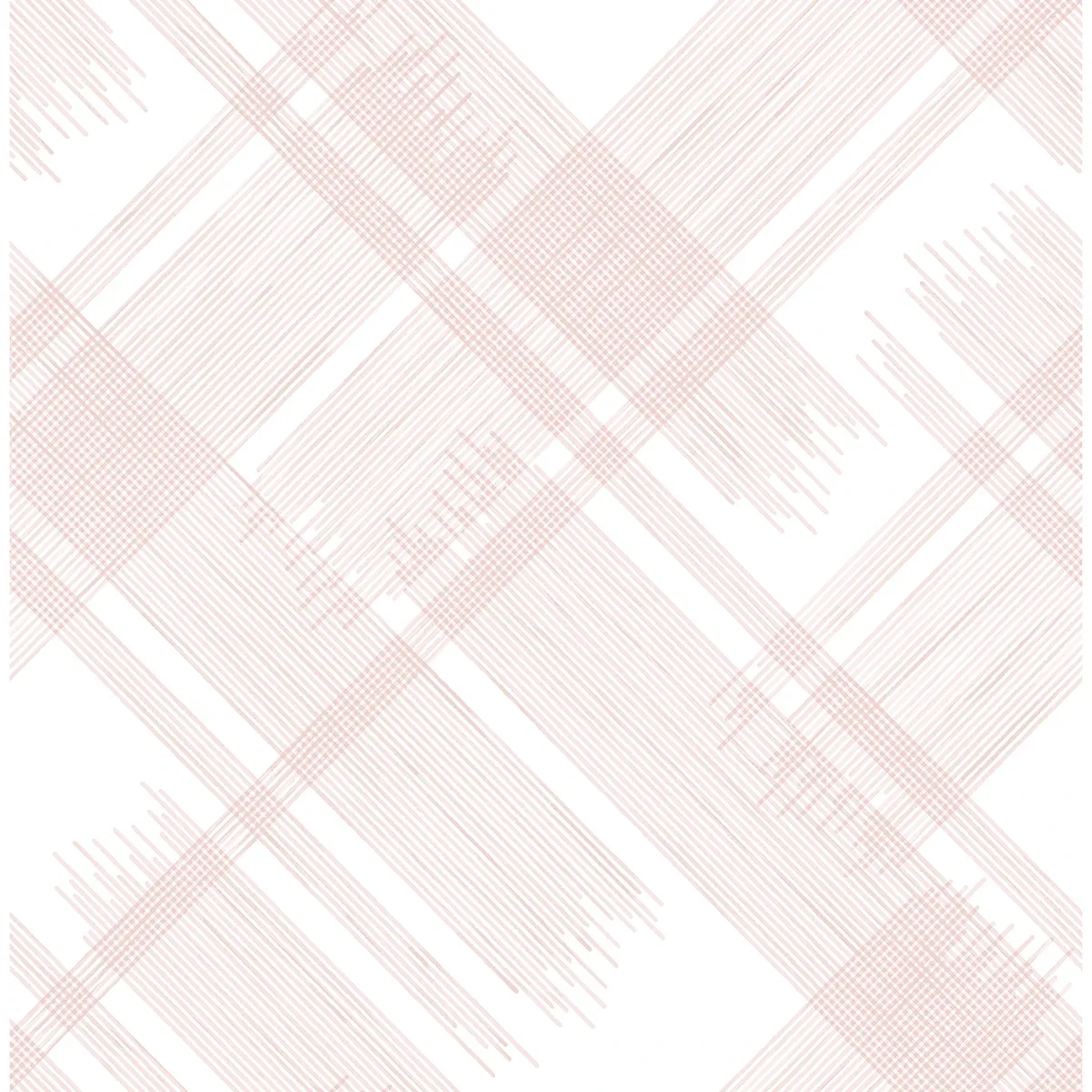 2973-90702 | Zag Pink Modern Plaid Wallpaper