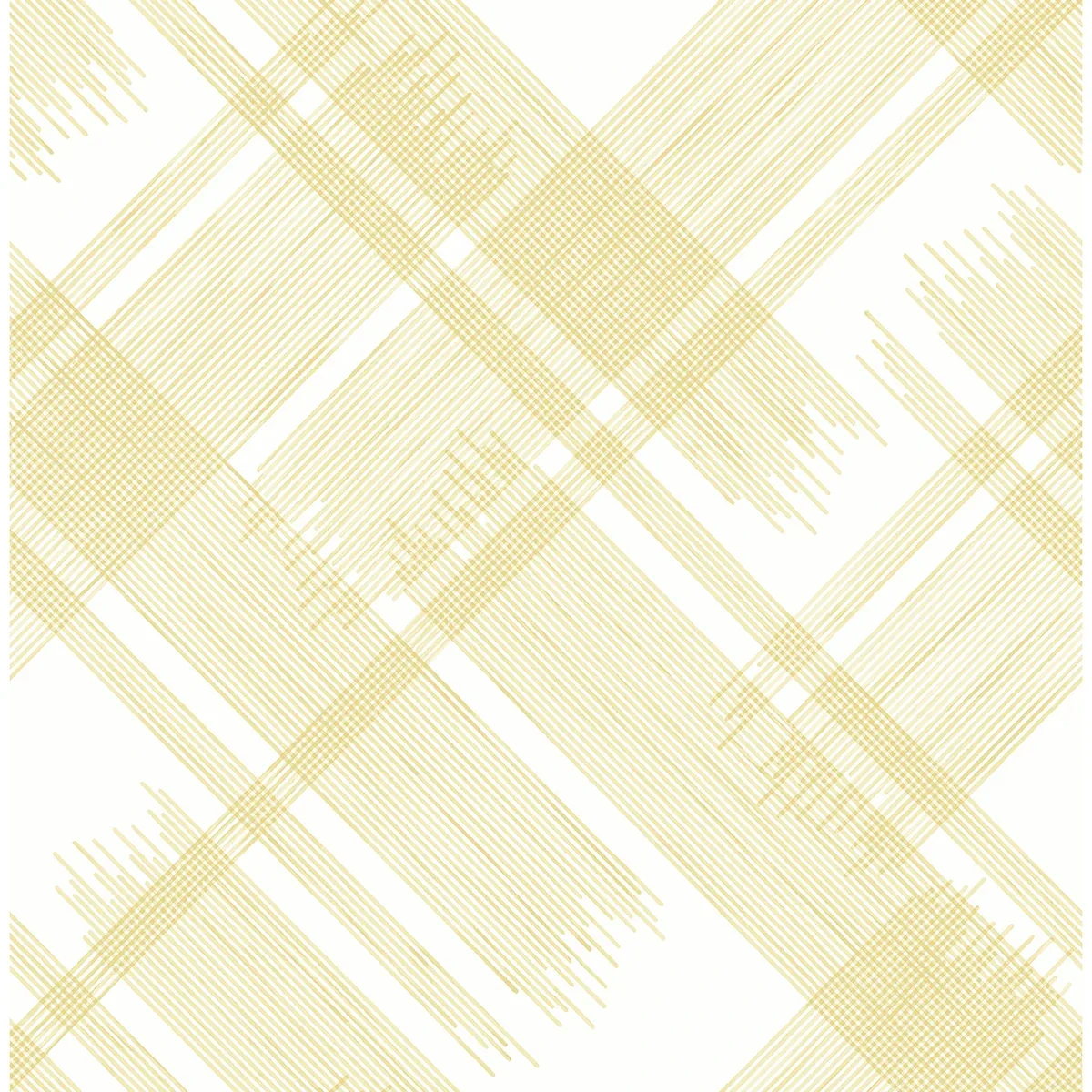 2973-90701 | Zag Yellow Modern Plaid Wallpaper