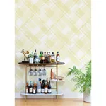A-Street Prints Zag Yellow Modern Plaid Wallpaper - SKU 2973-90701