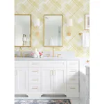 A-Street Prints Zag Yellow Modern Plaid Wallpaper - SKU 2973-90701
