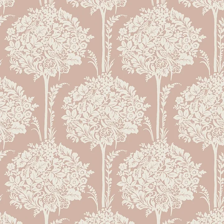 A-Street Prints Zaria Apricot Topiary Wallpaper - SKU 4074-26624