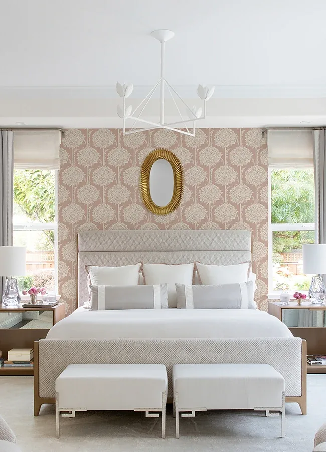 A-Street Prints Zaria Apricot Topiary Wallpaper - SKU 4074-26624