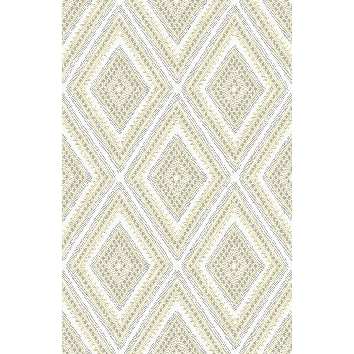 2969-26014 | Zaya Light Yellow Tribal Diamonds Wallpaper