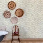 A-Street Prints Zaya Light Yellow Tribal Diamonds Wallpaper | Wallpaper Twins A-Street Prints Zaya Light Yellow Tribal Diamonds Wallpaper - SKU 2969-26014