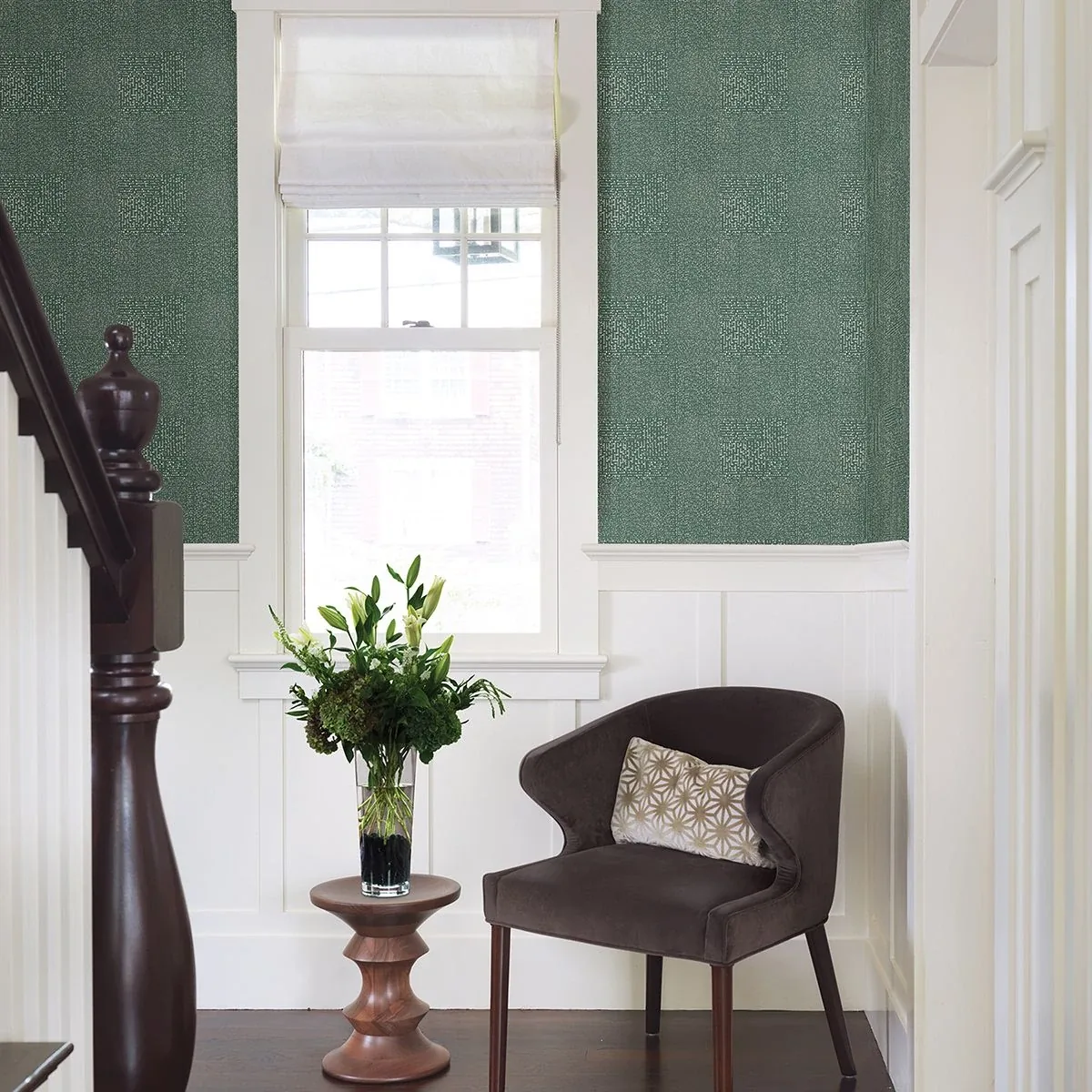 A-Street Prints Zenith Green Abstract Geometric Wallpaper - SKU 2861-25739