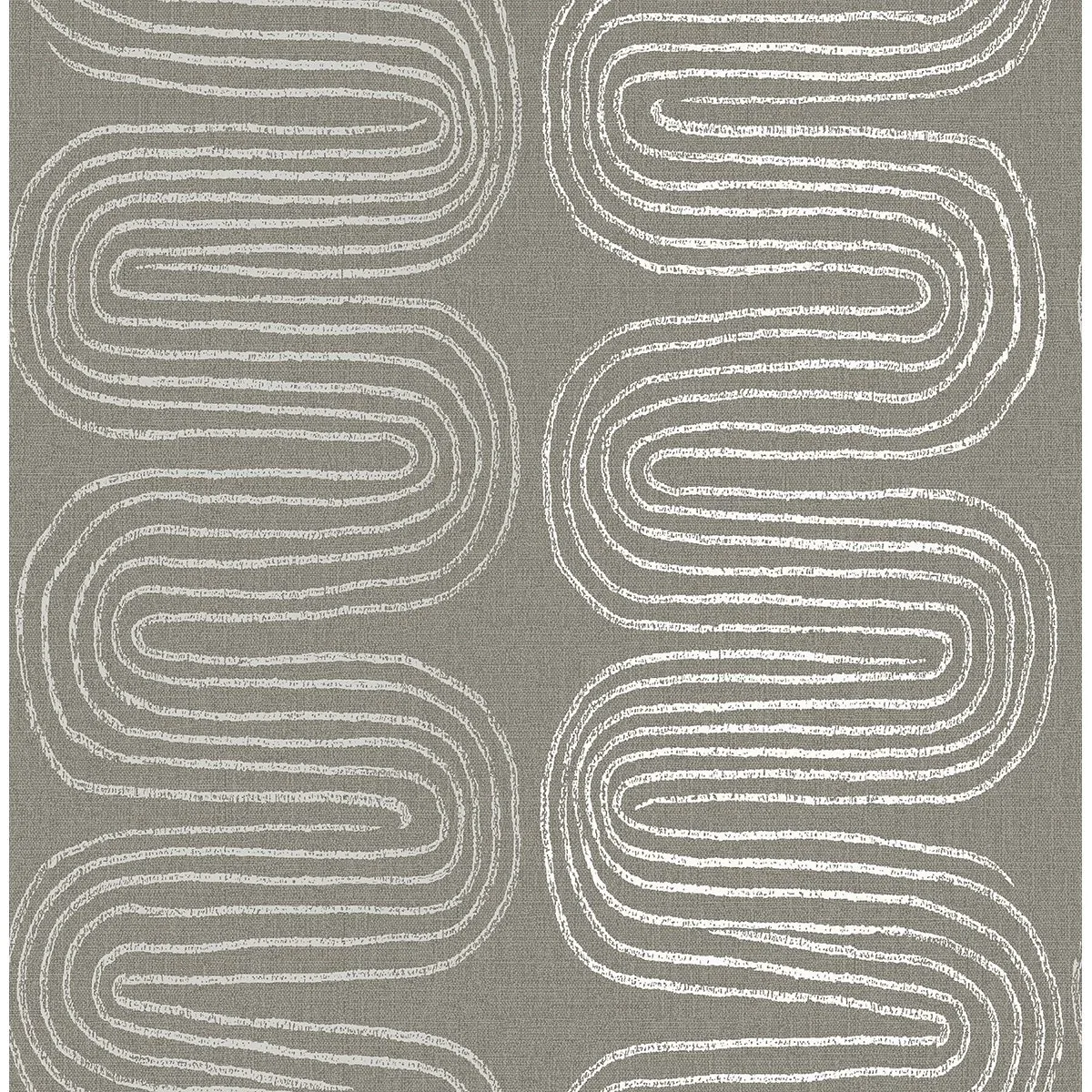 A-Street Prints Zephyr Brown Abstract Stripe Wallpaper - SKU 2793-24740
