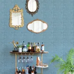 A-Street Prints Zia Blue Basketweave Wallpaper - SKU 4014-26442