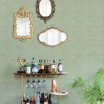 A-Street Prints Zia Green Basketweave Wallpaper - SKU 4014-26438