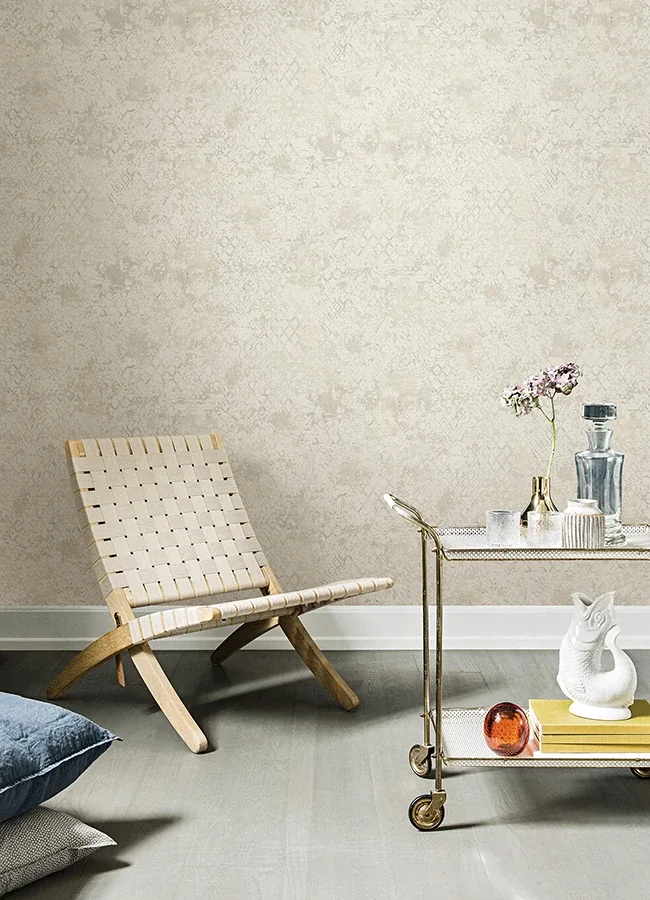 A-Street Prints Zilarra Pearl Abstract Snakeskin Wallpaper - SKU 4105-86615