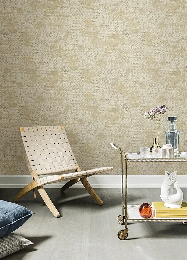 A-Street Prints Zilarra Taupe Abstract Snakeskin Wallpaper - SKU 4105-86617