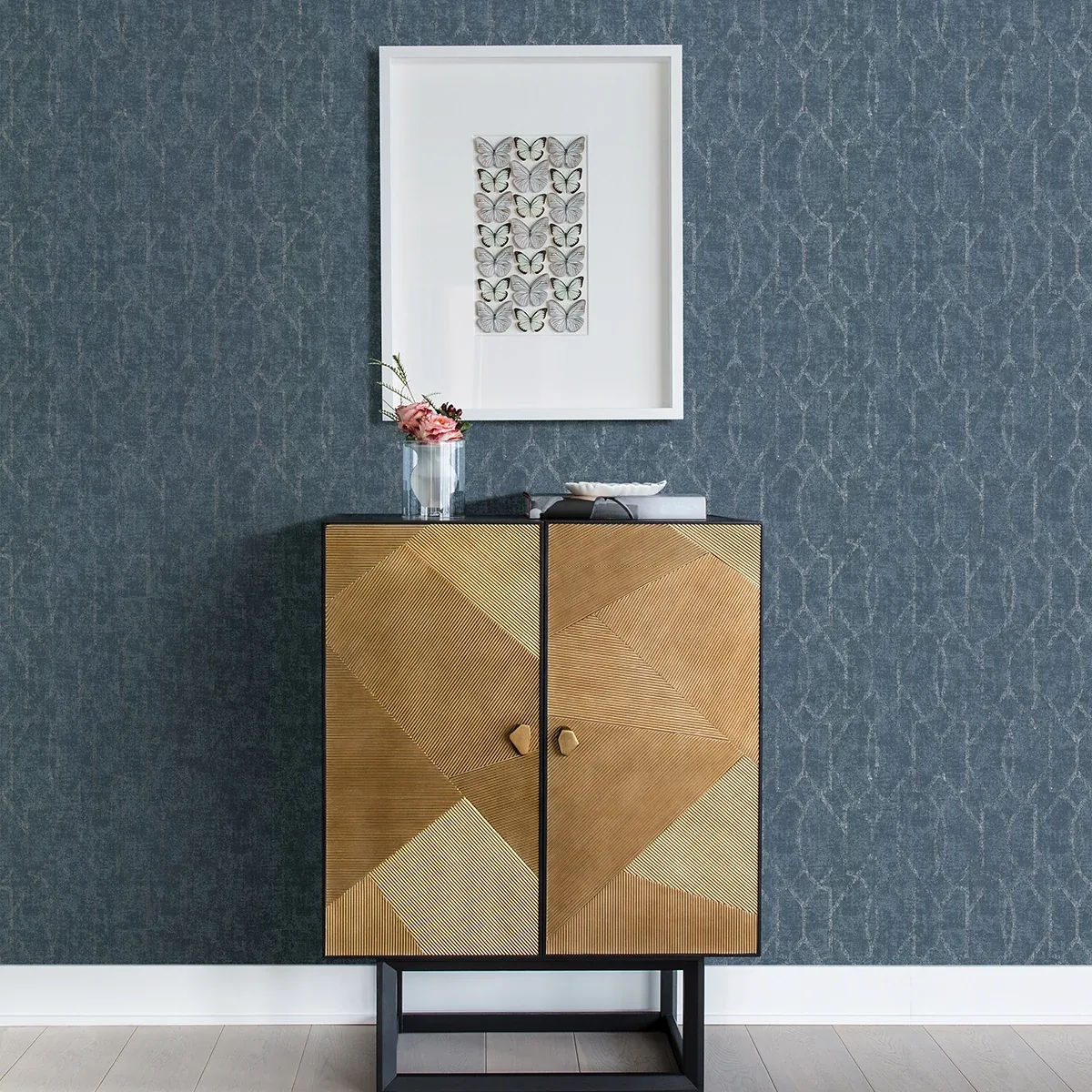 A-Street Prints Ziva Blue Trellis Wallpaper - SKU 4019-86449