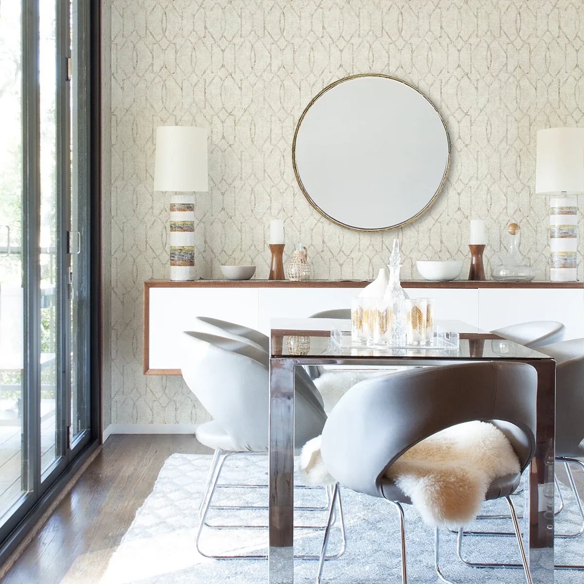 A-Street Prints Ziva Cream Trellis Wallpaper - SKU 4019-86448