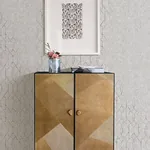 A-Street Prints Ziva Platinum Metallic Trellis Wallpaper - SKU 2976-86452