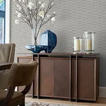 A-Street Prints Zorya Silver Embellished Stripe Wallpaper - SKU 2976-86530