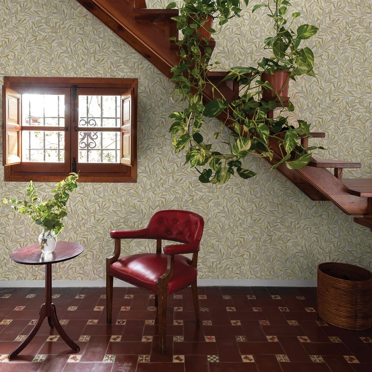 A-Street Prints Zulma Gold Decorative Botanical Wallpaper - SKU 2970-26103