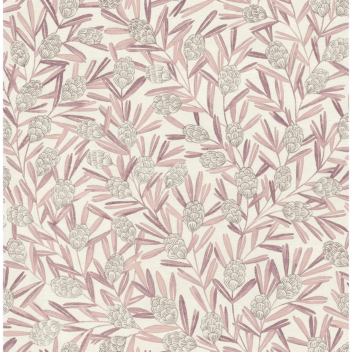 2970-26104 | Zulma Pink Decorative Botanical Wallpaper