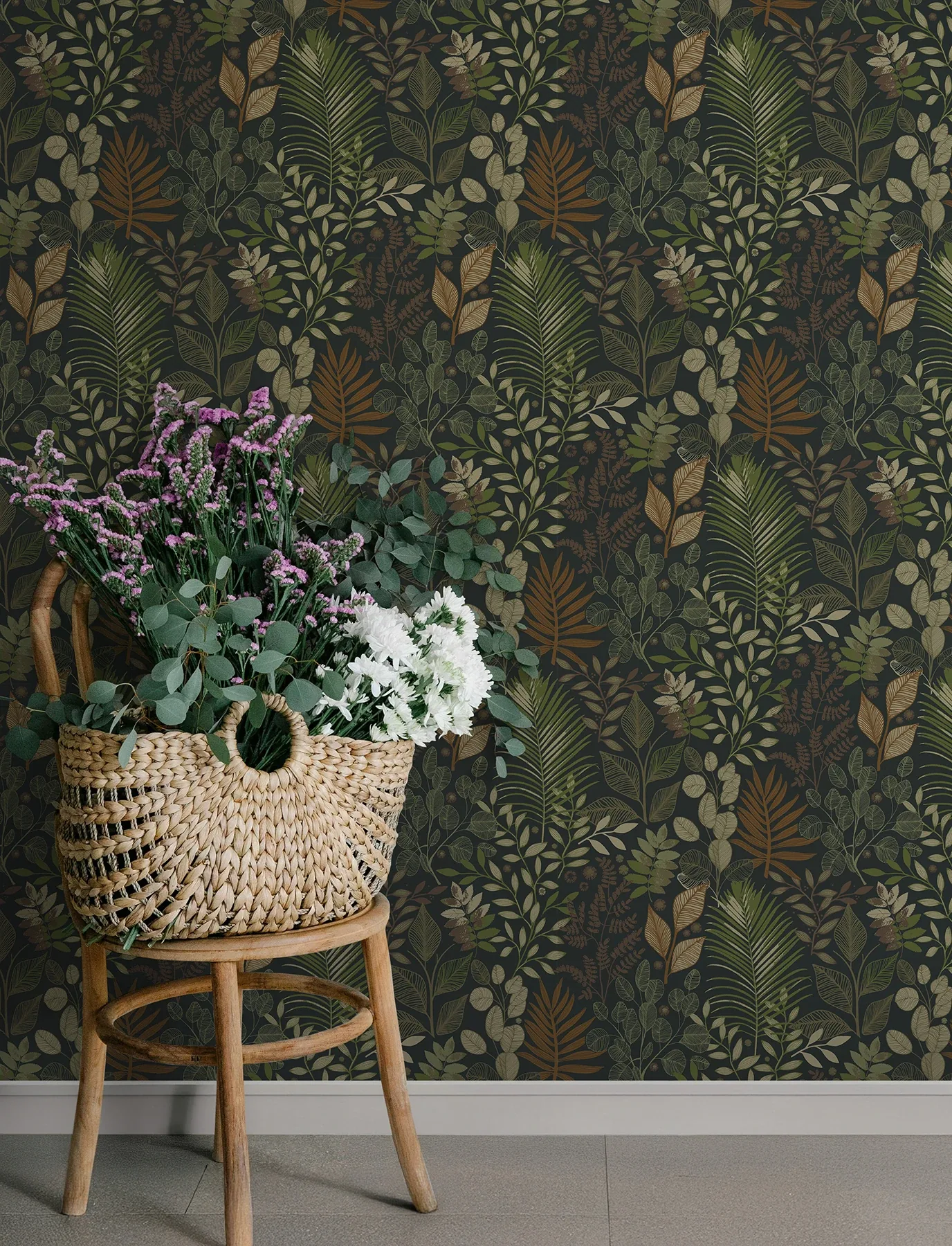 A-Street Prints Ängslycka Black Forest Botanicals Wallpaper | Wallpaper Twins A-Street Prints Ängslycka Black Forest Botanicals Wallpaper - SKU 4201-20104