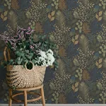 A-Street Prints Ängslycka Charcoal Forest Botanicals Wallpaper | Wallpaper Twins A-Street Prints Ängslycka Charcoal Forest Botanicals Wallpaper - SKU 4201-20105