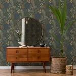 A-Street Prints Ängslycka Charcoal Forest Botanicals Wallpaper | Wallpaper Twins A-Street Prints Ängslycka Charcoal Forest Botanicals Wallpaper - SKU 4201-20105