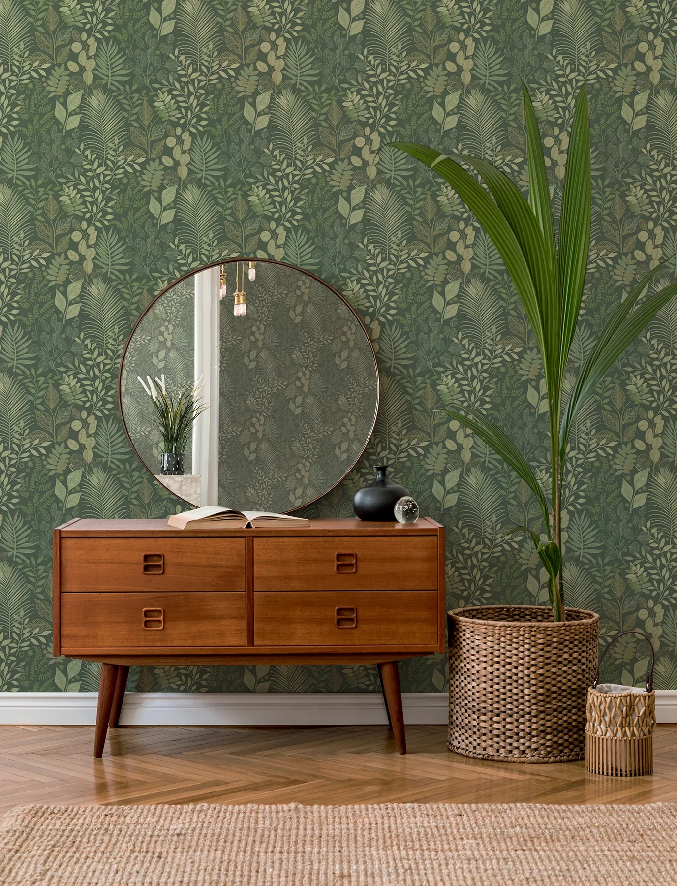 A-Street Prints Ängslycka Dark Green Forest Botanicals Wallpaper | Wallpaper Twins A-Street Prints Ängslycka Dark Green Forest Botanicals Wallpaper - SKU 4201-20103