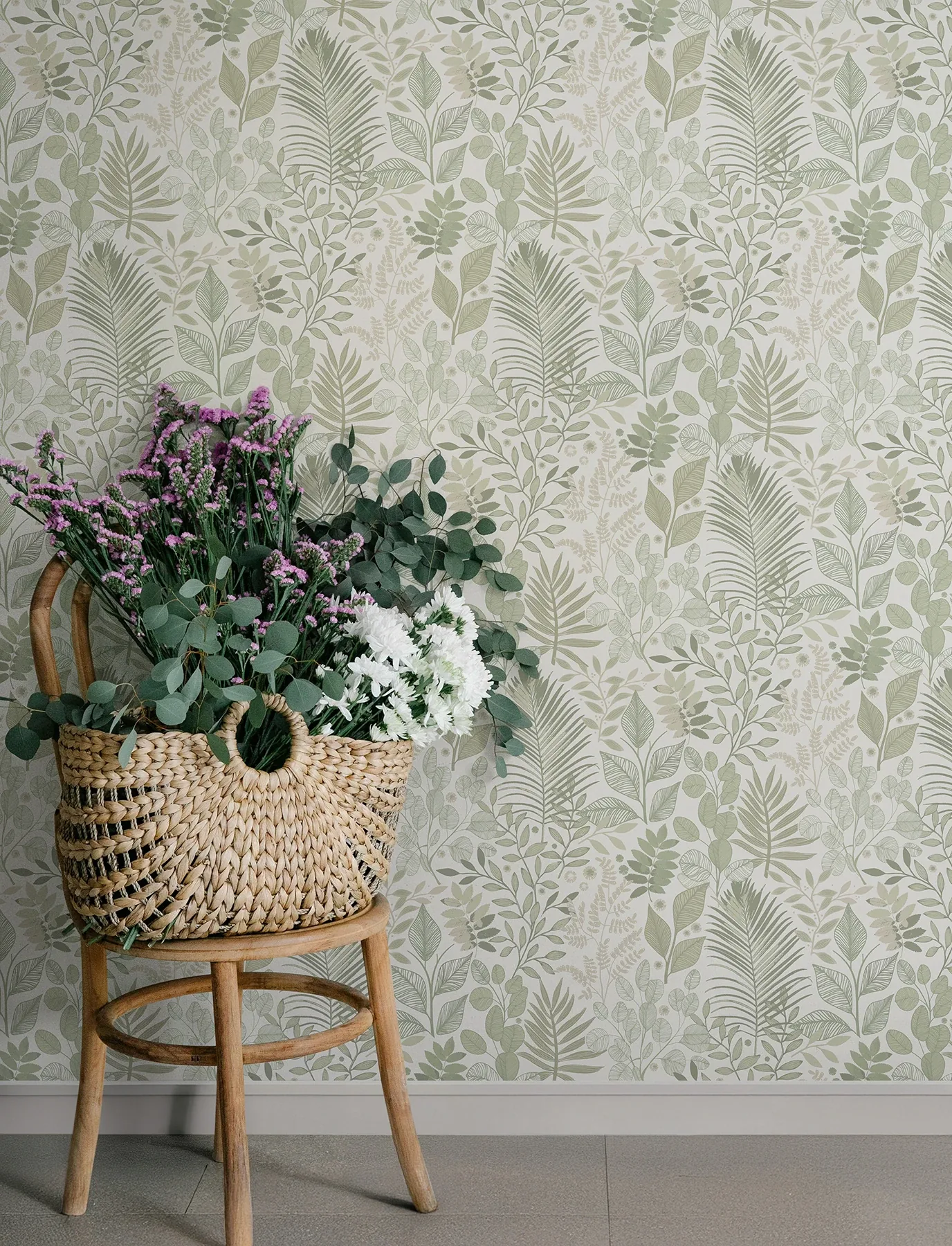 A-Street Prints Ängslycka Green Forest Botanicals Wallpaper - SKU 4201-20102