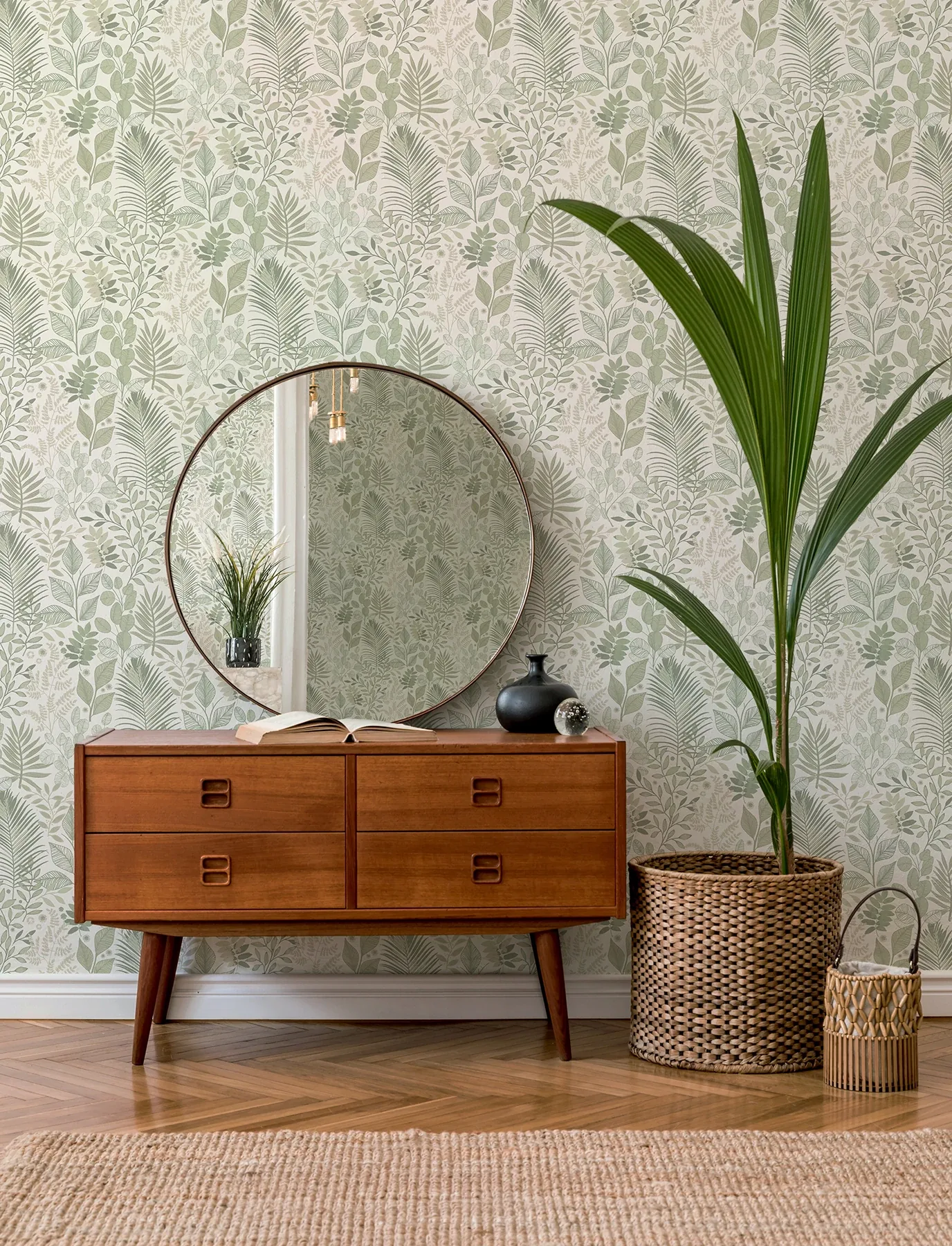 A-Street Prints Ängslycka Green Forest Botanicals Wallpaper - SKU 4201-20102