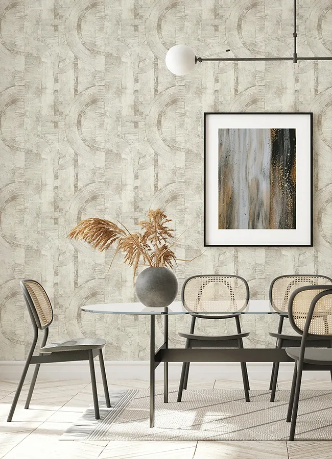 Brewster Home Fashions Abe Bone Geo Wallpaper | Wallpaper Twins Brewster Home Fashions Abe Bone Geo Wallpaper - SKU 4096-554748