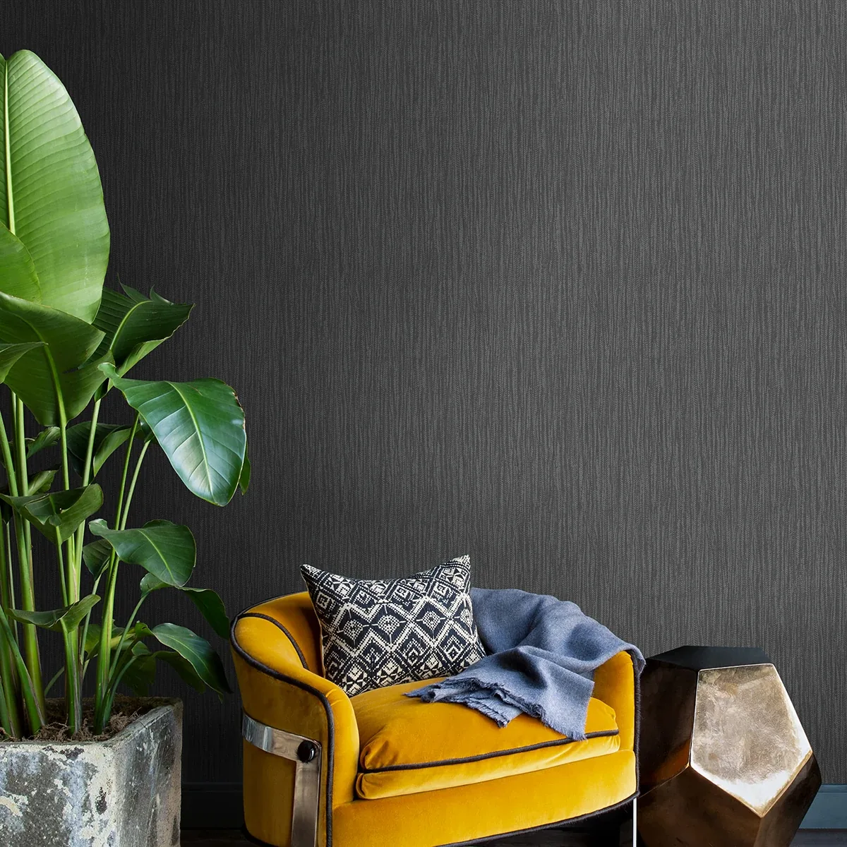 4025-82520 | Abel Charcoal Textured Wallpaper