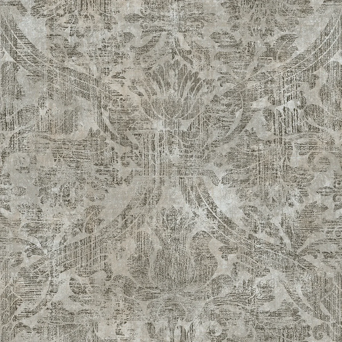 2945-2755 | Abigail Grey Damask Wallpaper