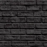 Brewster Home Fashions Abner Black Brick Wallpaper - SKU AH623007