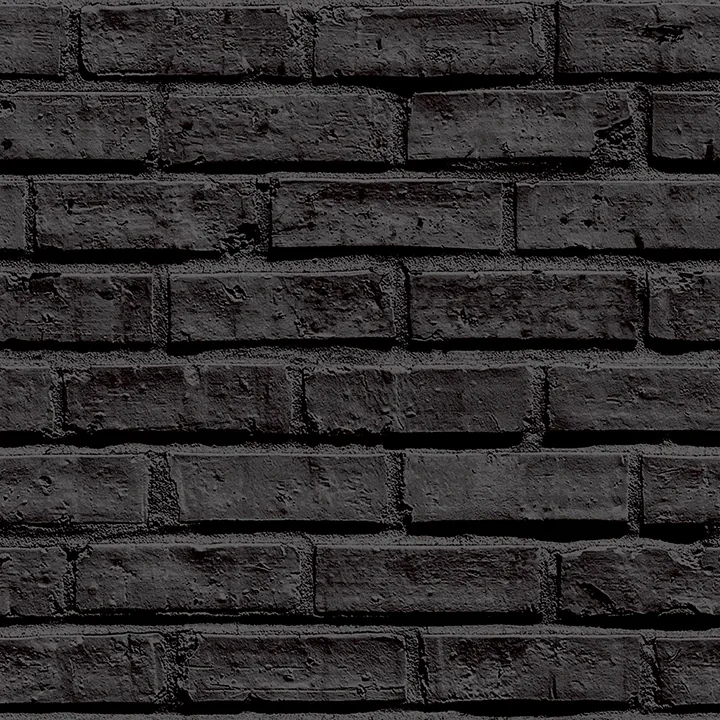 Brewster Home Fashions Abner Black Brick Wallpaper - SKU AH623007