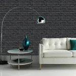 Brewster Home Fashions Abner Black Brick Wallpaper - SKU AH623007