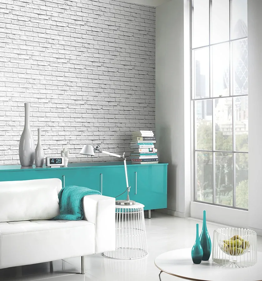 Brewster Home Fashions Abner Dove Brick Wallpaper | Wallpaper Twins Brewster Home Fashions Abner Dove Brick Wallpaper - SKU AH623004