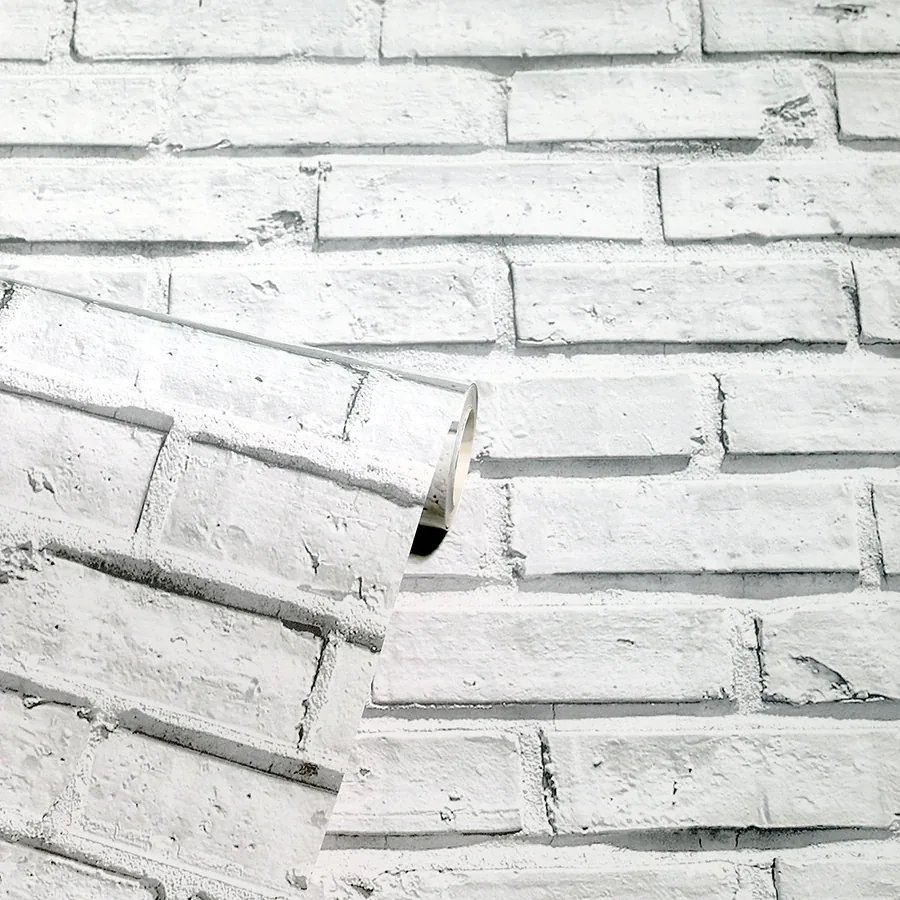Brewster Home Fashions Abner White Brick Wallpaper | Wallpaper Twins Brewster Home Fashions Abner White Brick Wallpaper - SKU AH920001
