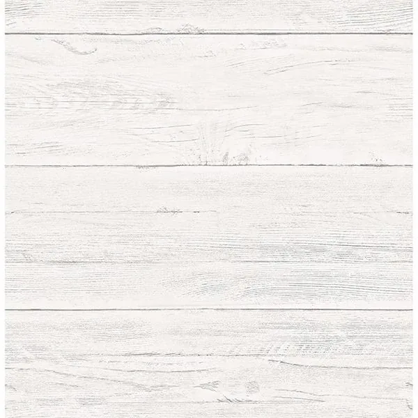 2904-22307 | Adair White Shiplap Wallpaper
