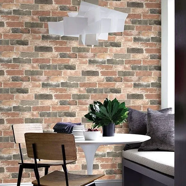 Brewster Home Fashions Adams Multicolor Reclaimed Bricks Wallpaper | Wallpaper Twins Brewster Home Fashions Adams Multicolor Reclaimed Bricks Wallpaper - SKU 2767-22320