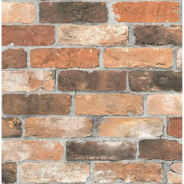 Brewster Home Fashions Adams Red Reclaimed Bricks Wallpaper - SKU 2767-22300